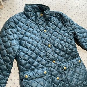 J crew quilted down jacket